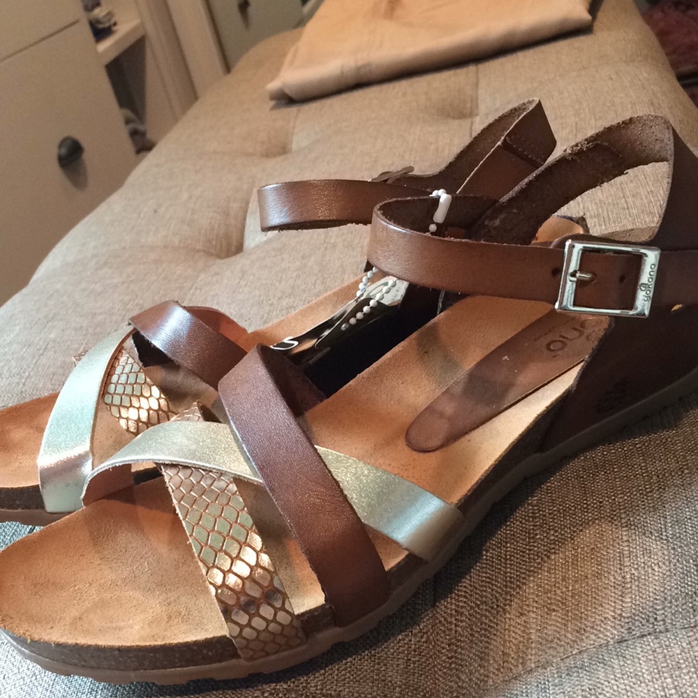 Yokono made in Spain leather cork MaryJane sandals